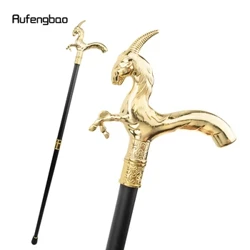 황금 염소 초원 동물 워킹 스틱 장식 Cospaly 빈티지 파티 유행 워킹 지팡이 할로윈 Crosier 93cm