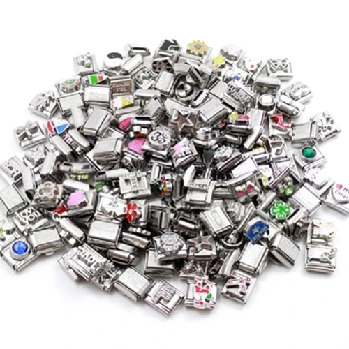 10-pack italienska berlocklänkar Armband Smycken DIY-tillverkningsdelar Modultillbehör