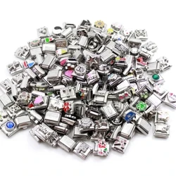 10 Pecyn Cysylltiadau Charm Eidalaidd Breichled Emwaith DIY Gwneud Rhannau Modiwl Affeithwyr