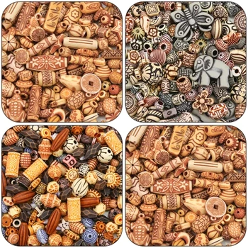 30 g de perles acryliques rétro mixtes pour artisanat de bijoux faisant des bracelets de bricolage Charmes de boucle d'oreille sangle de téléphone portable accessoires faits à la main