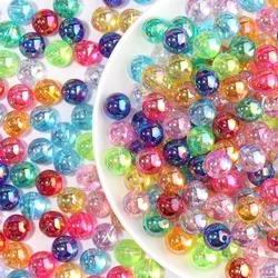 100 stk./parti blandet farve krystal rund AB spacer perler Plast løse perler Håndlavede fremstilling kvinder smykker gør-det-selv øreringe tilbehør