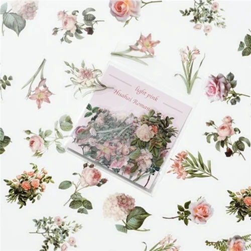 40 Pcs/Bag Mea kanu Nature Flower Decorative PVC Sticker No ka Epoxy Resin Crafts Fillers Material DIY Epoxy Resin Molds Book Decor