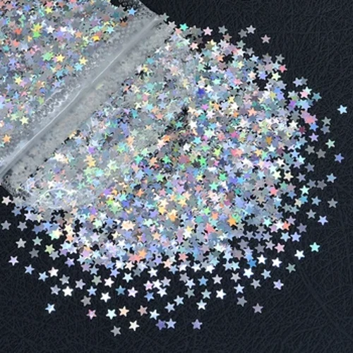 Holografisk Glitter Star Resin Pailletter Laser Guld Sølv Glitter Håndværk Til Epoxy Resin Filler Silikone Form Fyld Tilbehør