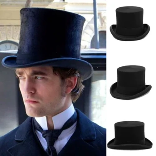 ผู้ชายหมวก Magician Presidential สูงหมวกอังกฤษแจ๊สหมวกสุภาพบุรุษชายแบนหมวก 2024 sombrero de copa británico
