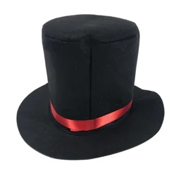 Magician Top Hat Black Top Hat Magician Performed Hat Carnival Nightclub Bowler Top Hat Jazz Stage Hat