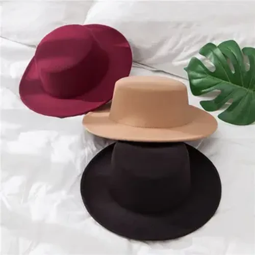 O tama'ita'i aulelei mafolafola pito pito pito i luga Fedoras pulou Sitaili fa'a-Itania Laupa'u Lautele Felt Felt pulou mo teine ​​tama'ita'i Lanu mafolafola Spring Autumn Bucket.