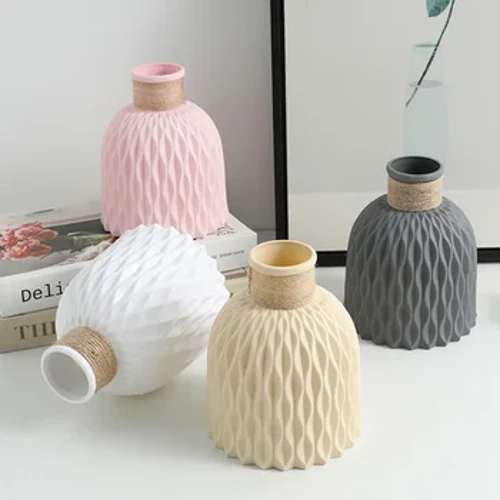 Moderne Blomstervase Imitation Keramik Urtepotte Dekoration Hjem Plast Vase Blomsterarrangement Nordisk Stil Hjem Dekoration