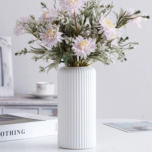 Moderne blomstervase Imitation Keramisk urtepotteplanter Blomsterarrangement Container Ornament Hjem Stue Indretning