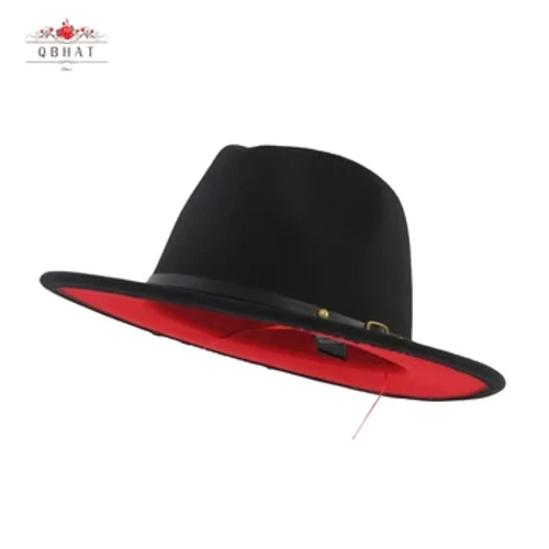 Fedora Şapka Kadın Lüks Patchwork Farklı Renk İçinde Kırmızı Erkekler Fötr Panama Kap Fedoras Parti Düğün Sombreros De Mujer