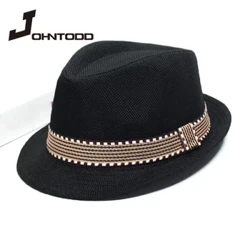 Mùa Thu Đông Mới Retro Mũ Nam Fedoras Top Jazz Kẻ Sọc Mũ Trưởng Thành Nơ Nón Phiên Bản Cổ Điển Mũ Đội Đầu Nón Fedora mũ Lưỡi Trai