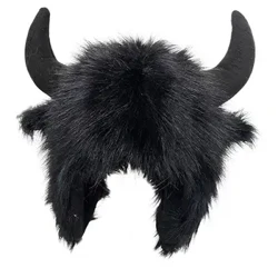 Hata Greannmhar Geimhridh Unisex Maisiúchán Adharc Bréige Bréige Tiubh Fionnaidh Te Fhionnaidh Cosaint Cluas Gaothdhíonach Fluffy Prop Mná Caipín na bhFear
