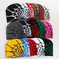 2023 Mới Dệt Kim Beanies Nón Hoạt Hình Nhện Thêu Mùa Đông Nón Dệt Kim Bonnet Nắp Len Mềm Beanies Dành Cho Nữ Nắp