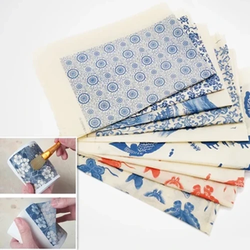 Ceirmeacht Potaireacht Páipéar Aistrithe Cré Poircealláin Maisiú Páipéar Decal Plain do Thosaitheoirí Páipéar Buidéal Ceirmeacha DIY