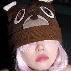 Gấu Đan Thêu Mũ Len Hip Hop Rap Xu Hướng Mũ Ấm Áp Thời Trang Mũ Đa Năng Cho Nam Và Nữ