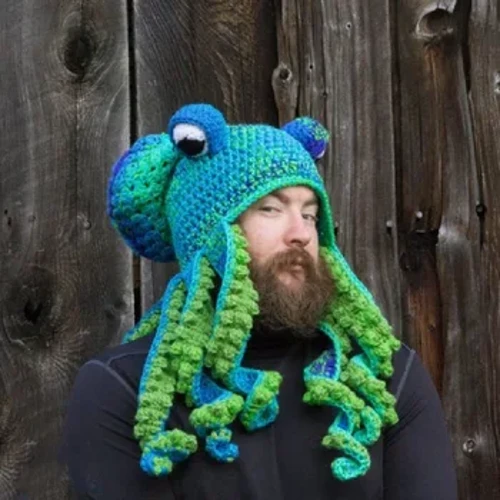 Şlýapa Unisex Cthulhu Style Ulular partiýasy Gyzykly Octopus başlyk döredijilik dynç alyş sowgady mekir ýüň şlýapa