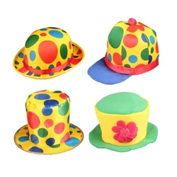 Puupuu Clown Mea fou Pu'upu'u Maliu Fa'ataula'i pulou Halloween Clown Cosplay La'ei mea fa'aopoopo Felanulanua'i Clown Top Hat Party DXAA