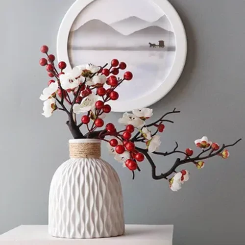 Hiện Đại Bình Hoa Giả Gốm Hoa Trang Trí Nhà Bình Nhựa Cắm Hoa Phong Cách Bắc Âu Trang Trí Nhà Cửa
