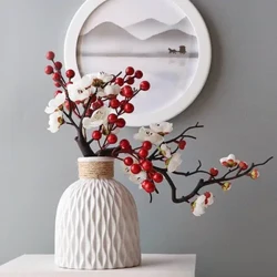 Vasă de flori modernă Imitație de ghiveci din ceramică Decor pentru casă Vasă din plastic Aranjament de flori în stil nordic Decorare pentru casă