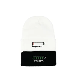 Autumn Winter Personality Beanie Hat Embroider Knitted Skullies Unisex Gorro Cap Bonnet pulou malie mo ulugali'i.