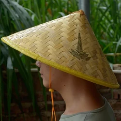 1PC Chinese Retro Bamboo Rattan Fisher Hat Lalaga Ulugali'i Mauga Fa'apulou Fa'asao Fa'atauva'a Tiuga Siva Cone Fagotaga Paolo pulou.