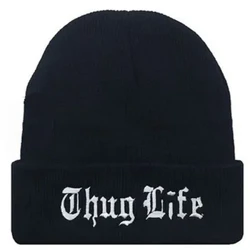2021 New West Beach Gangsta THUG LIFE Neguko Moda Beroko Txapelak Puntuzko Bonnet Skullies Txapelak Hip Hop Gorros Puntuzko Txano Bonnets