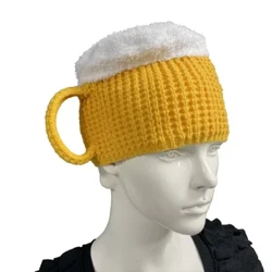 Hetiau Cwpan Cwrw 3D Parti Beanie Unisex Hairline Cap Cwrw Cariadon Cynheswyr Clust i Fenywod Dynion Blwyddyn Newydd yn Cyflwyno Anrheg Hwyl San Ffolant