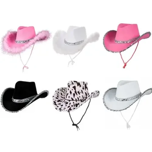 Ngộ nghĩnh Nữ Hiệu Suất Da Bò Phụ Kiện Cosplay Mũ Cao Bồi Màu Da Bò Độc thân Mũ Đầm Màu Da Bò Mũ