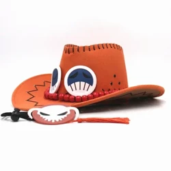 Hoạt Hình Cosplay Đạo Cụ Ace Nón Cao Bồi Miền Tây Anime Gốc Ngoại Vi Mũ Dành Cho Nam Một Mảnh Da Lộn Màu Da Bò Nữ Lửa Phù Hợp Với nón