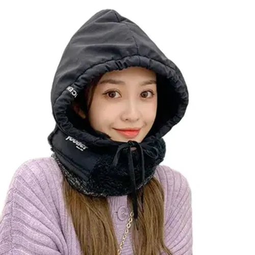 Outono feminino quente boné de inverno masculino gorro de malha feminino masculino cachecol boné terno para menino menina gorras bonnet uma peça com capuz chapéu