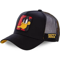 DAFFY Duck Mesh Hat Summer Baseball Cap Naiset Miehet Musta Snapback Cartoon Net Hat Drop Shipping