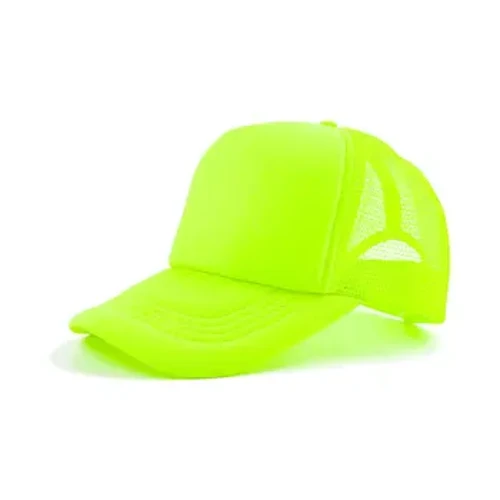 Plain Blank Neon Trucker Hat 5 Panel Summer Baseball Cap Mesh Back Snapback Adjustable gorra mujer cap para sa mga lalaki бейсболка