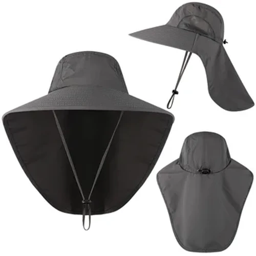 Cappelli da baseball a tesa larga per donna e uomo Cappellino da safari con protezione per il collo rinfrescante Sun Defender per escursionismo Cappello da pesca all'aperto con patta