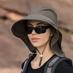 Rybaření Turistika UV Anti Neck Protection Dámský klobouk Klobouk proti slunci Bucket Klobouk Šátek Čepice kšiltu