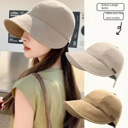 Chapeau de soleil polyvalent et décontracté pour femmes, petit chapeau de pêcheur réglable, Protection Uv, bec de canard à large bord, respirant et confortable