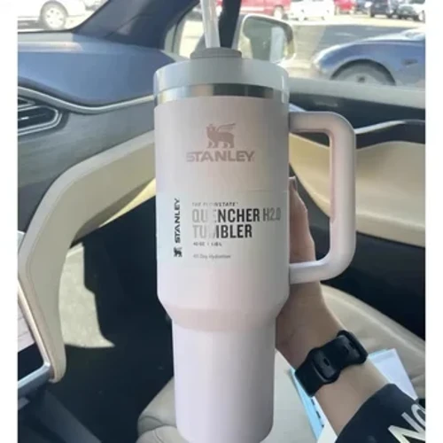 Stanley Quencher 2.0 zanglamaydigan po'latdan yasalgan vakuumli izolyatsiyalangan stakan qopqog'i somonli 40 oz sayohat termal krujka zanglamaydigan po'latdan yasalgan kofe issiq stakan