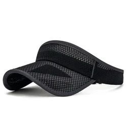 Olahraga Musim Panas Topi Matahari Topi Wanita Topi Pria Baru Adjustable Sun Visor Perlindungan Uv Kosong Top Tenis Running Tabir Surya Mesh Brim