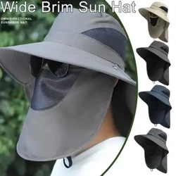 Hataí Boonie a thriomaíonn go tapa an tSamhraidh le Clúdach Masc Muineál Fir Mogalra Breathable Hataí Iascaire Gréine Lasmuigh Caipíní Buicéad Leithead Leathan