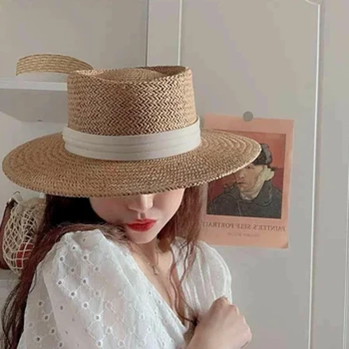 NY sommerhatt for kvinner menn Panama stråhatter Reise strandsolhatt Fedora jazzhatt med bred kant UV-beskyttelse Sommerferiehatter