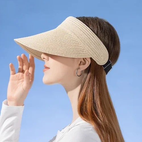 Mùa Xuân Và Mùa Hè Nữ Ngoài Trời Tấm Che Nắng Mũ Rơm Thời Trang Trống Đầu Vịt Lưỡi Nón Lớn Vành Mũ G37