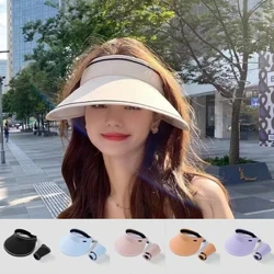 Sunshade Slame Cap Klobúk na opaľovací krém pre ženy 2024 Nové letné doplnky Klobúk proti UV žiareniu s veľkým okrajom zakrývajúci tvár Prázdna horná tráva Žena