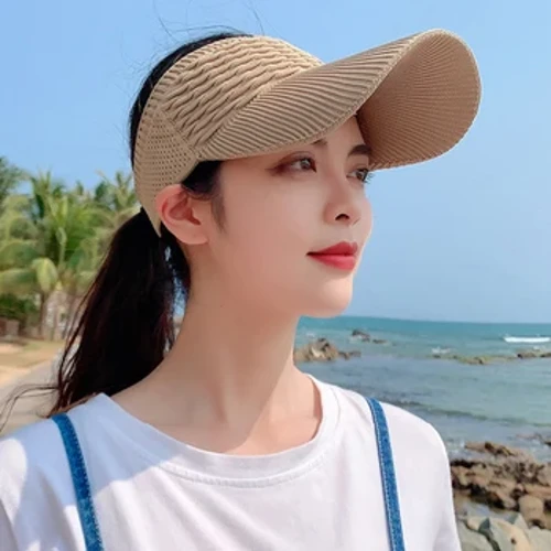 2022 Abesifazane Abasha Ababhoboze Isigqoko Sebhakede Esilukiwe Se-Dome Esibanzi I-Brim Foldable Beach Caps Summer Sun Isigqoko Sangaphandle Se-baseball Cap