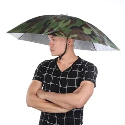 Di Động Mũ Dù Đi Mưa Xanh Quân Đội Có Thể Gập Lại Ngoài Trời Pesca Nắng Chống Thấm Nước Cắm Trại Câu Cá Mũ Nón Đi Biển Đầu Nón