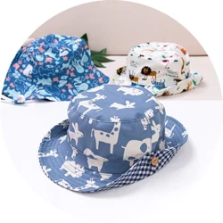Detská čiapka bucket New Spring Boys Girls Sun Klobúk Roztomilé kreslené Zvieratá Veľryba Morský svet Outdoor Leto Detská čiapka Rybárska čiapka S-XL