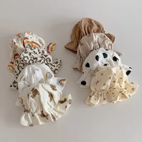 Mới Mũ Sơ Sinh Cho Bé Dễ Thương Trẻ Em Bé Trai Bé Gái Mũ Công Chúa Trẻ Sơ Sinh Cho Bé Bonnet Mùa Hè Mũ Chống Nắng Trẻ Em Mềm Mại Có Thể Điều Chỉnh mũ Lưỡi Trai