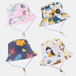 Mùa Hè Nón Cho Bé Trai Bé Gái Cotton Chống Tia UV Nắng Mũ Trẻ Em Panama Đi Biển Trẻ Em Nón Hoạt Hình Dễ Thương Trẻ Sơ Sinh mũ Lưỡi Trai