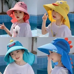 Izingane Isigqoko Selanga Ehlobo Izingane Zangaphandle Neck Ear Cover Anti UV Protection Beach Caps Kids Boy Girl Travel Flap Cap Yezingane