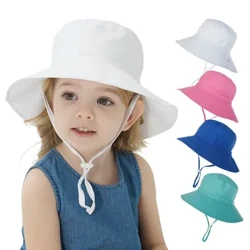 Hat Ghrian Leanbh Samhraidh Hat Ghrian Leanbh do Chailíní agus Buachaillí Allamuigh Anti UV Kids Beach Caps Bucket Caps