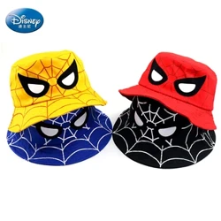 Disney Cartoon Spiderman Bucket Klobouk pro chlapce Holka Podzimní Baby Rybářský Klobouk Červená Modrá Dětské Panama Dětská Bavlněná čepice na opalování 3-8Y