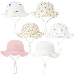 Mũ Cotton Cho Bé Mới Trẻ Em Chống Nắng Ngoài Trời Mũ Bé Trai Bé Gái In Panama Nón Unisex Câu Cá Đi Biển Nón Cho 3-12 Tháng