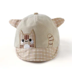 Mũ Bóng Chày Cho Bé Mùa Hè Mèo Hoạt Hình Mũ Lưỡi Trai Cho Trẻ Em Bé Trai Bé Gái Mũ Tai Cotton Cho Trẻ Sơ Sinh Mũ Chống Nắng